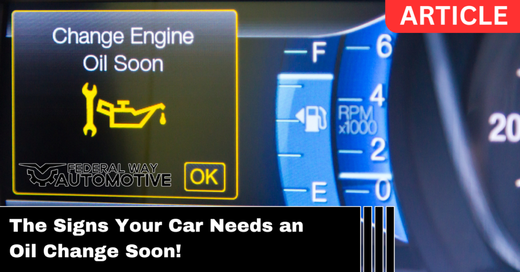 Signs your car needs an oil change